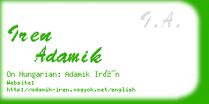 iren adamik business card